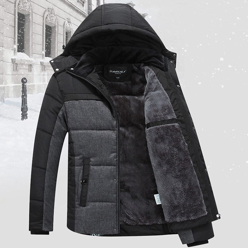 Winter Ski Jacket Men Waterproof Windproof Fleece Snow Jacket Thermal Cotton Coat For Outdoor Mountain Skiing Snowboard Jacket
