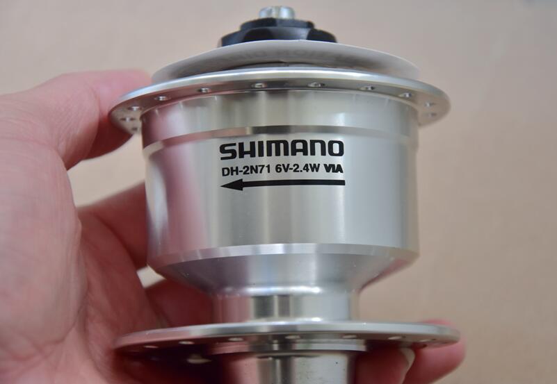 Dínamo DH-3N72 geração de energia da bicicleta hup 6v 2.4w 32 furos dianteiro rolamento hub com led cabeça lâmpada liga acessórios da bicicleta