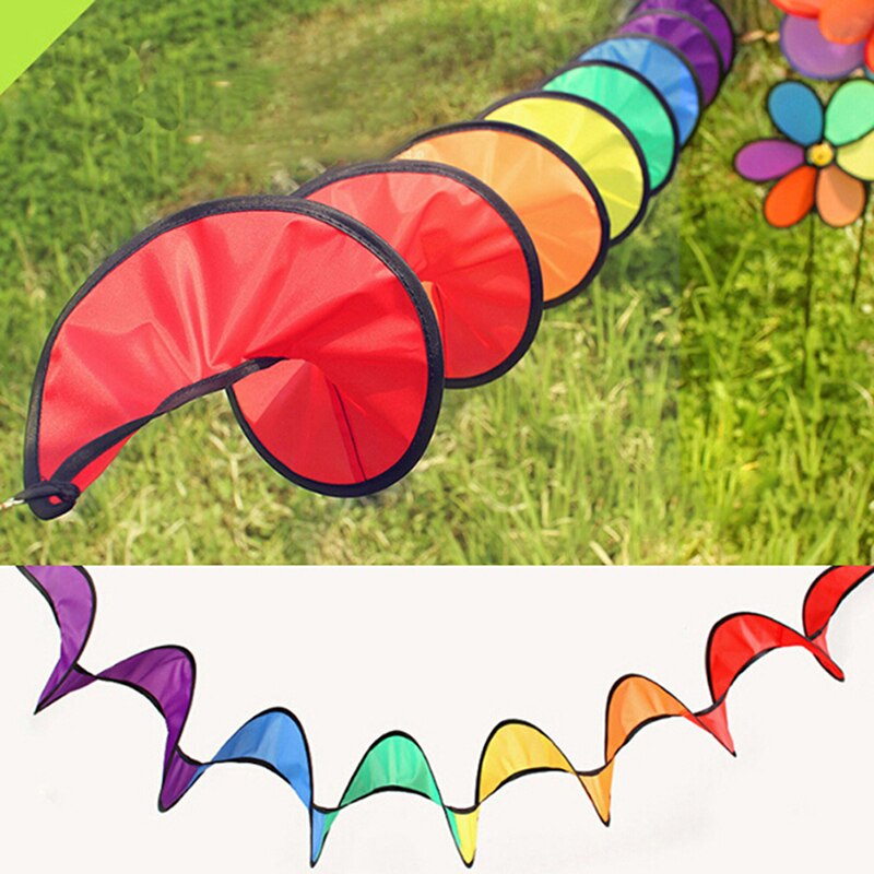 Rainbow Spiral Windmolen Tent Kleurrijke Wind Spinner Tuin Home Decoraties