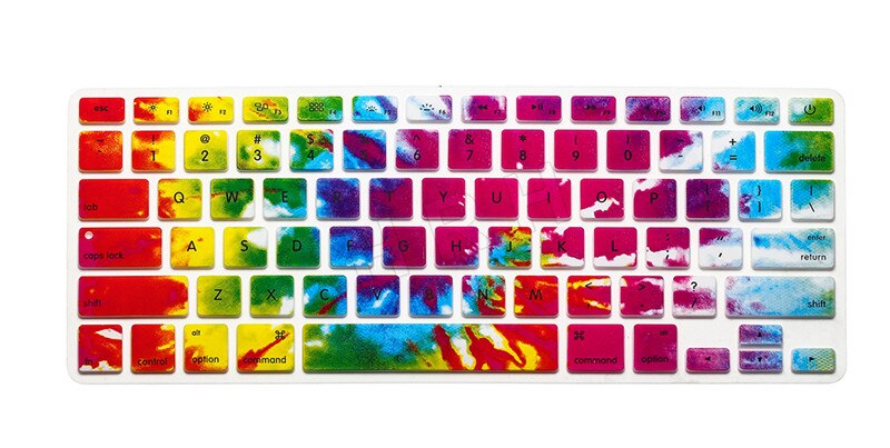 Für Apfel Mac Macbook Profi 13 15 17 Luft 13 Retina 13 UNS Layout Silikon Blume Aufkleber Regenbogen Tastatur Abdeckung tastatur Haut Schutz