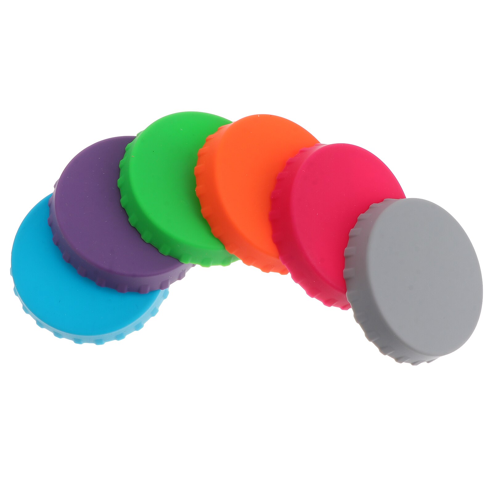 6pcs Soda Bottle Caps Silicone Food-grede Can Lid Protector Bottle Sealing Caps for Soda Beverage Cola: Default Title