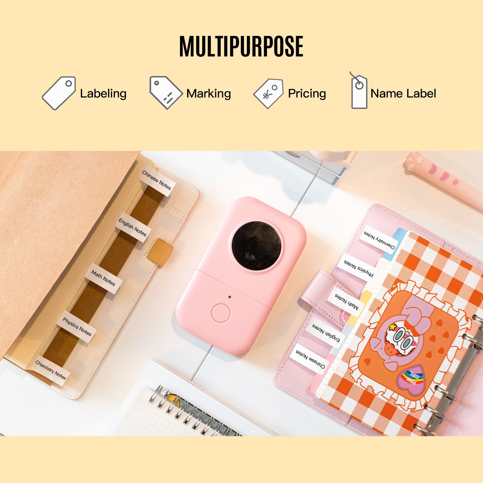 Aibecy Blank Label Paper Self-Adhesive Thermal Paper Roll 15*50mm 130sheets/roll Compatible with Phomemo D30 Thermal Printer