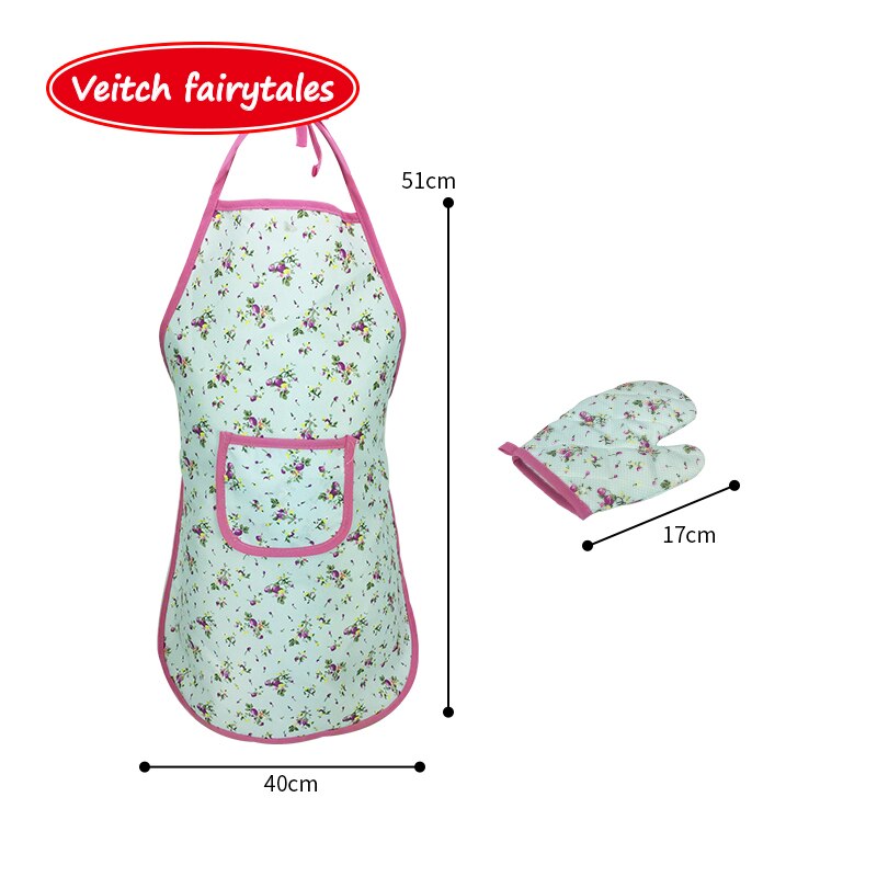 Veitch fairytales Lernen Bildung vorgeben Spielen Lebensmittel Kochen Spiel Backen Werkzeuge freundlicher Schürze Küche Spielzeug einstellen Für Art Mädchen Junge