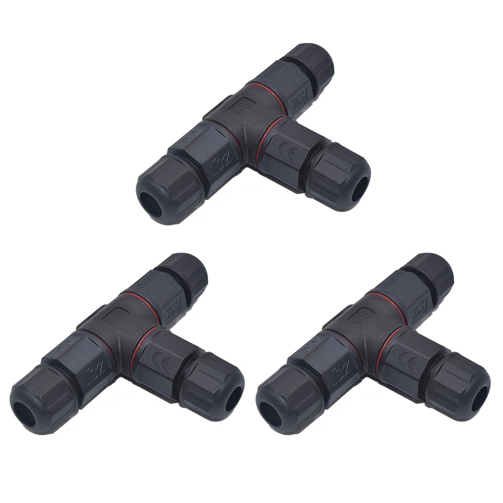 3 Way Junction Straight Joint Box IP68 Waterproof Electrical Junction Box Ageing Resistance Corrosion Protection