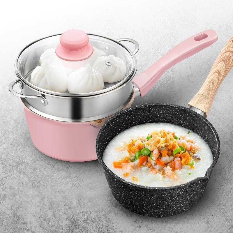Milk Pot Non-stick Pot Home Baby Children's Food Supplement Pot Maifan Stone Pot Pot Milk Pot Soup Pot Cooker Frying Pan Wok Pan