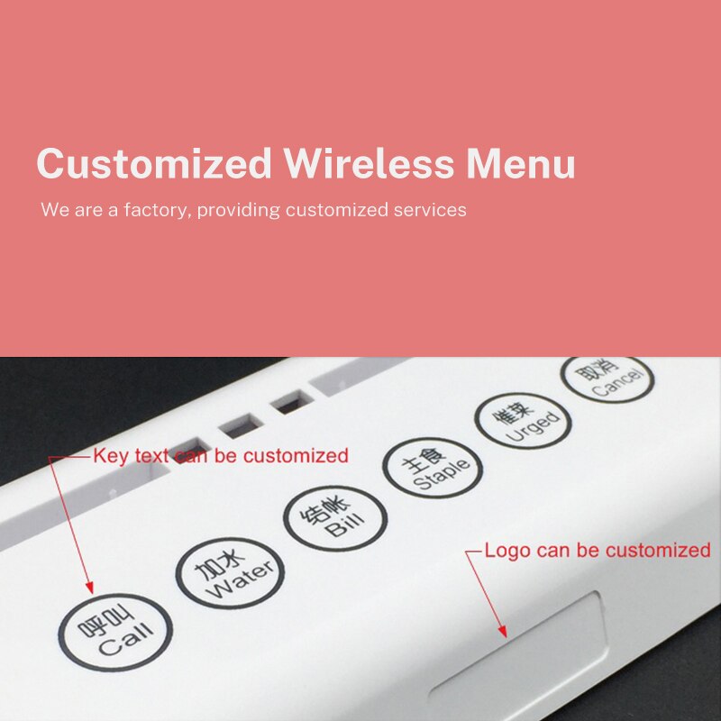 BYHUBYENG Restaurant Menu Wireless Calling Paging System Waiter Call Queue Management Pager Transmitter Fast Food Equipment