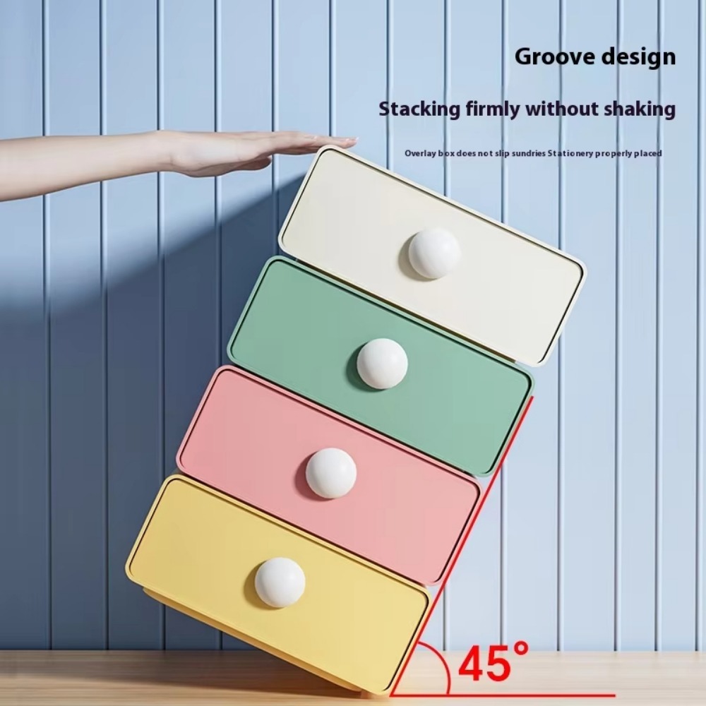Desktop Storage Box Colourful Desktop Organizer Drawer High-capacity Sundries Organizers Boxes Dormitory Desk Storage Container