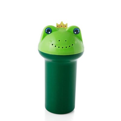 2 st tecknad groda plast vatten skopa för baby bad tvätta hår baby dusch mössa bad schampo leksaker baby bad grejer tillbehör: Grön