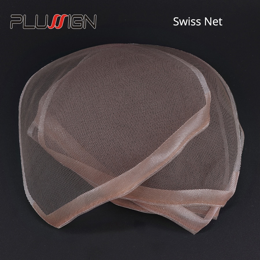Plussign 5-10 st/lot spets nät källarfundament för att göra spets toppstängning peruker brun/beige väv nät kupol keps medelstor