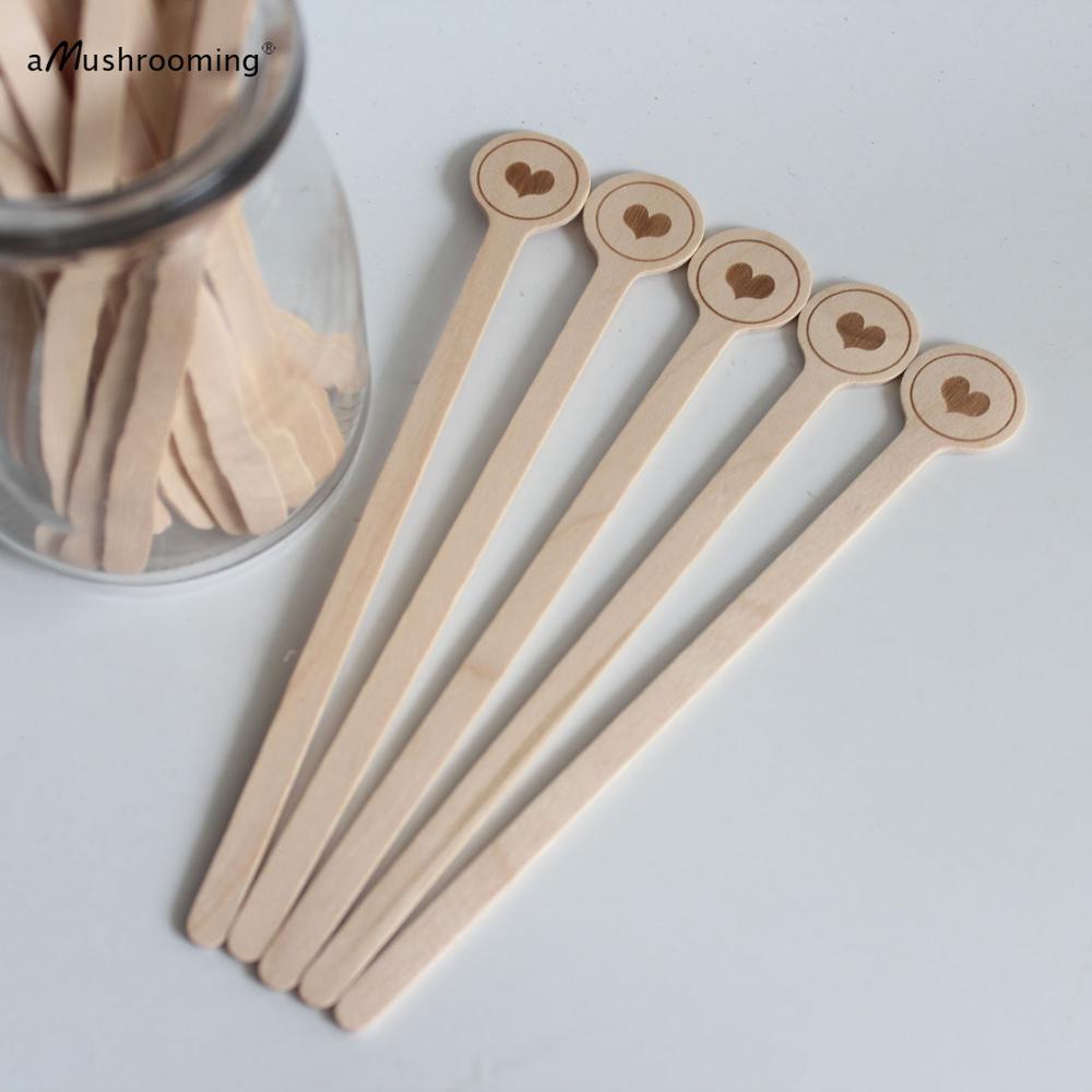 Vlakte Cirkel Drink Stirrers Cocktail Party Bar Sticks Wegwerp Drink Stirrers Voor Drank, Thee, en Ambachten Met Ronde Uiteinden