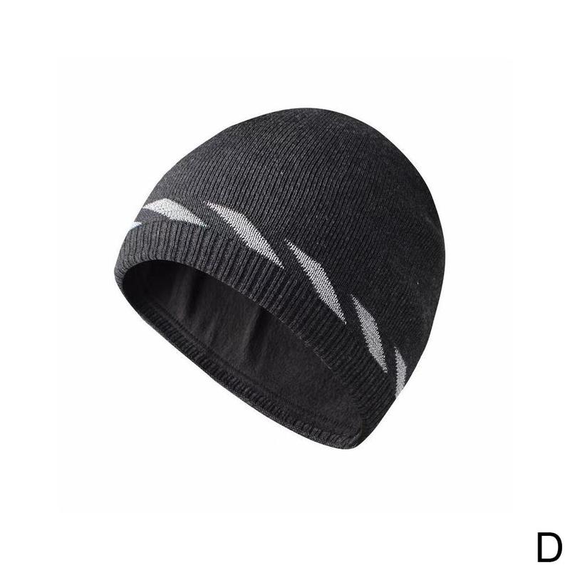 Unisex Reflecting Knit Beanie Hat Winter Warm Night Walking Bikes Safety Caps Running Hard For Men Women and M2N8: dark grey