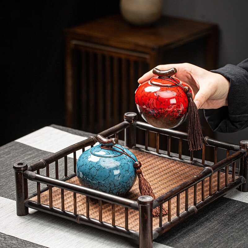 Cute mini ceramic tea pot kiln becomes small mini storage jar retro earthenware factory direct