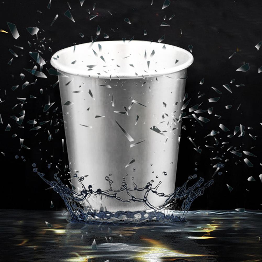 1Pcs 170ml/230ml Drinking Glass 304 Stainless Steel Shot Glasses Cups Wine Beer Whiskey Mugs Outdoor Travel Cup