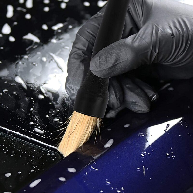 2 Pcs Car Detailing Brush Kit Auto Detail Brush Set Interior Exterior Detailing Supplies For Cleaning Air Vent