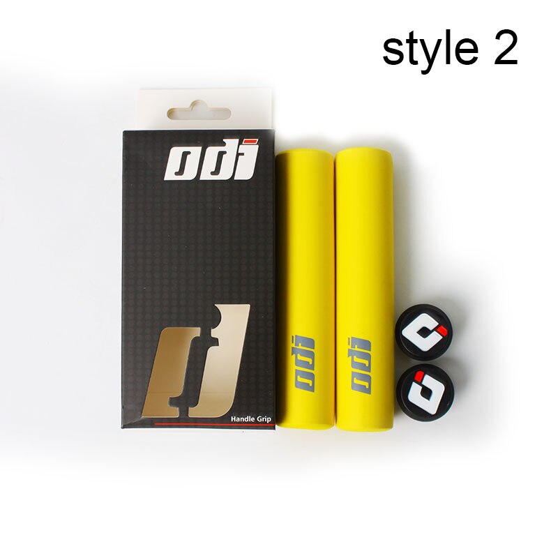 Odi cykelstyre grepp mtb silikon antisladd cykelstång greppskydd 130mm för road mountain hopfällbar blance cykeltillbehör: Gul -1 par stil 2