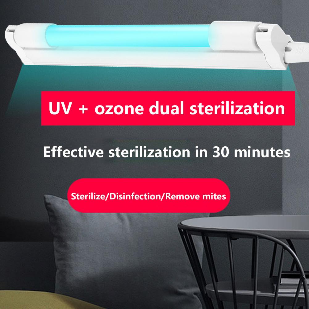 T5 8W 6W LED UV Lamp Germicidal Light Quartz Linear Sterilizer EU Plug 220V Ozone Generator Disinfection Deodor Eliminator Tube
