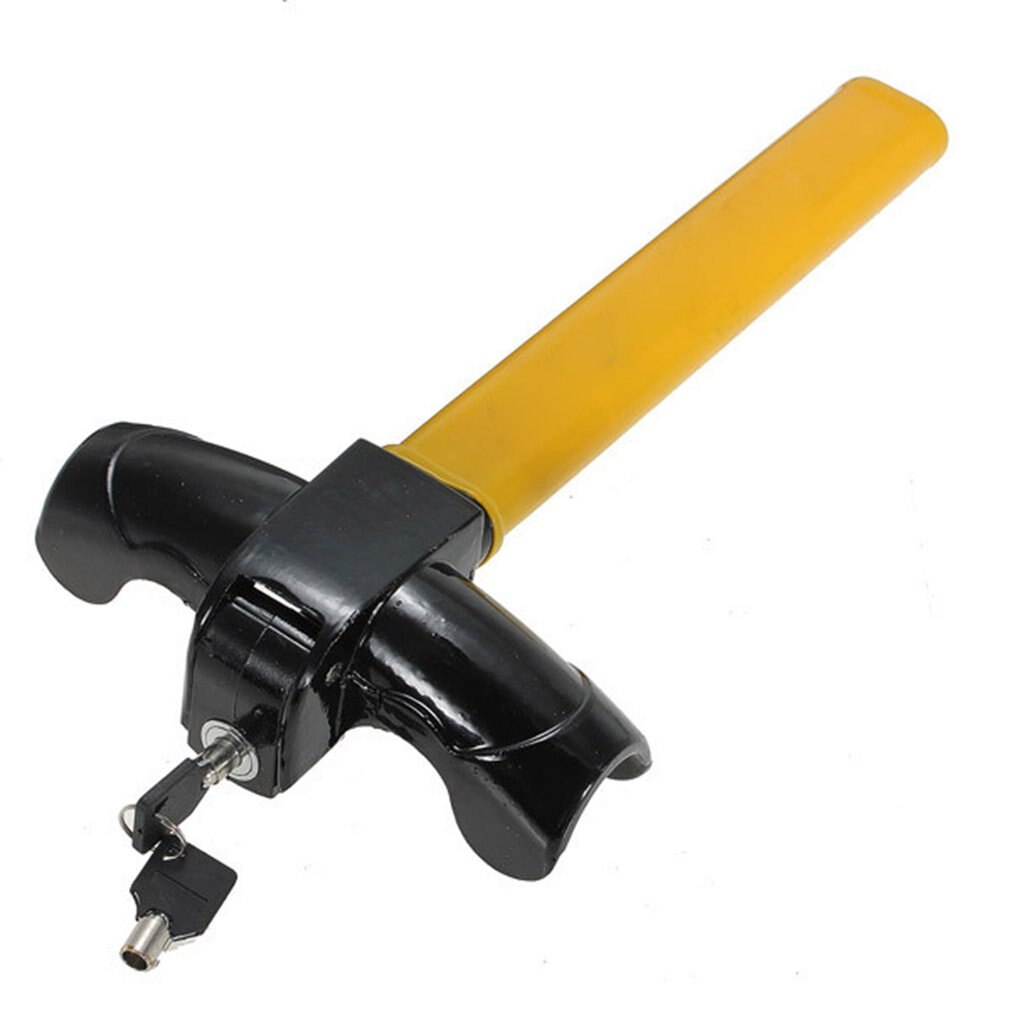 Stuurwielslot T-Bar Stuurstartonderbreker Heavy Duty Anti-Diefstal Apparaten met 2 Sleutels, Universele Stuurwielklem voor Auto's, Aanhangwagens, Vans, Caravans