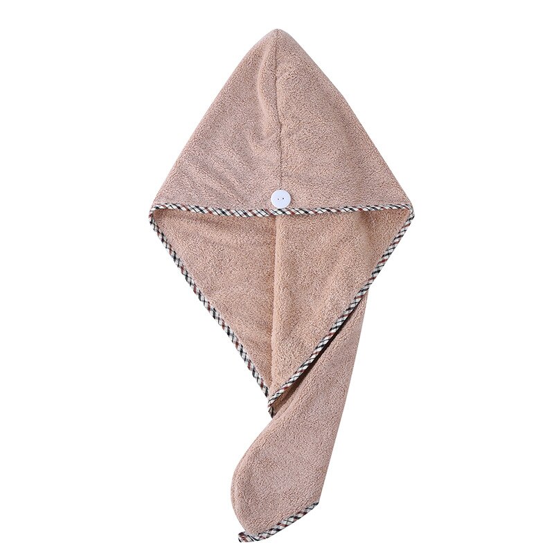 Verdikte Badmuts Super Absorberend Sneldrogend Haar Douche Cap Gewikkeld Handdoek Bad Cap Badkamer Accessoires: Khaki