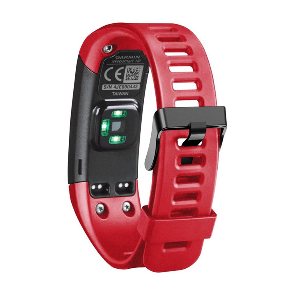 Til garmin vivo smart hr band udskiftning sport silikone armbånd rem band til garmin armbånd vivosmart hr band smart rem: Rød