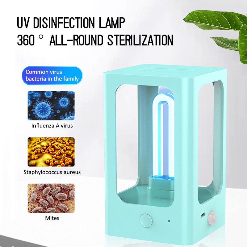 5V capteur de corps intelligent lampe UV 5 Minutes rapide tuer les bactéries automatiquement la stérilisation par Induction élimine le déodorant des acariens