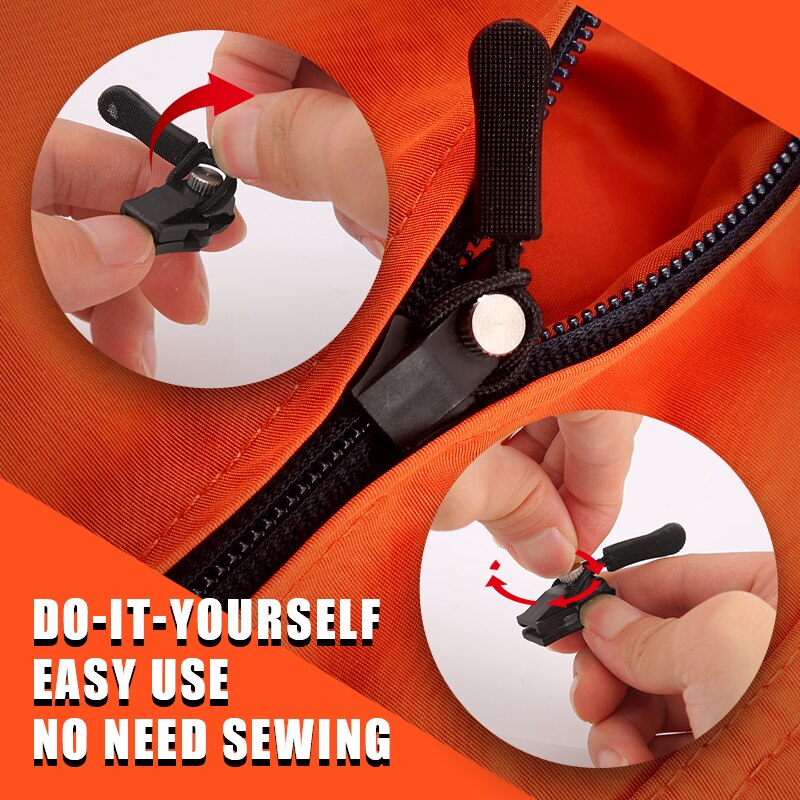 Invisible Zippers Zipper Tailor For Handcraft Sewing Cloth Accessorie 3 Sizes Universal Instant Fix Zipper Repair Kit Replacem