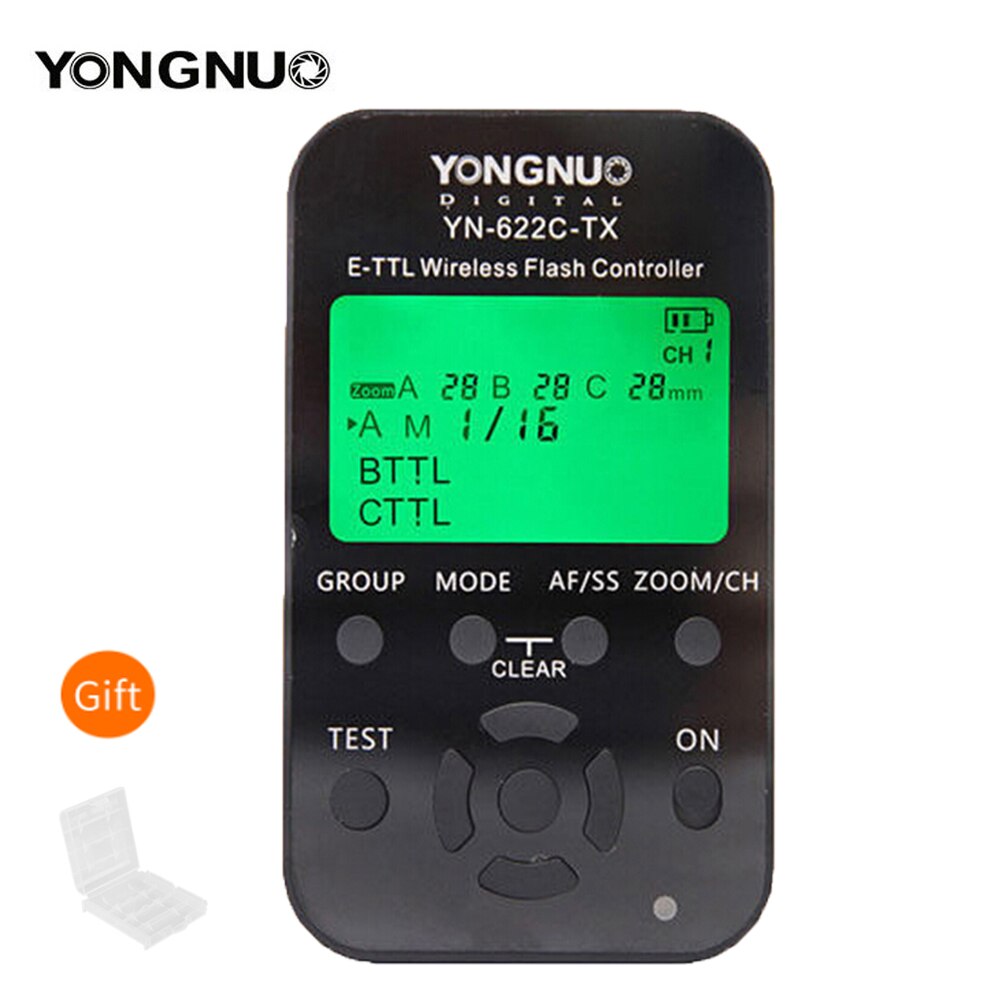 Yongnuo YN-622C-TX YN622C-TX Lcd Wireless E-Ttl Flash Controller 1/8000 S Flash Trigger Zender Voor Canon Dslr camera 'S 5 Diii