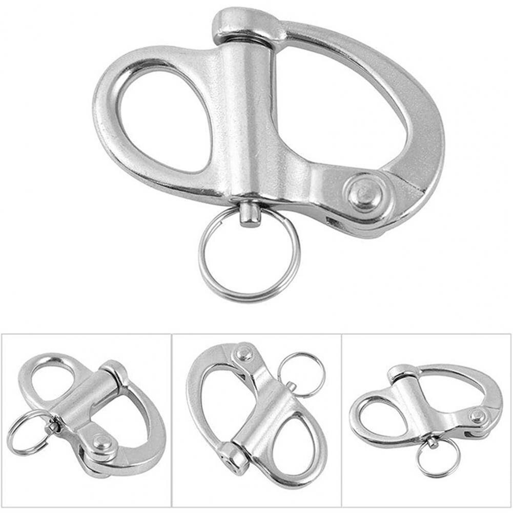 Sailing Spring Hook Durable Boat Chain Stainless Steel Swivel Snap Shackle Hand Drawn Quick Release Removable Ship for Marine
