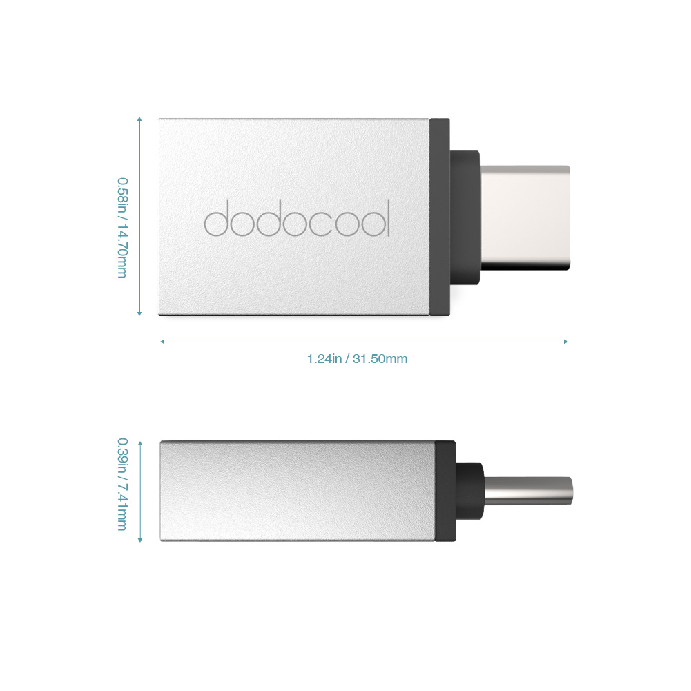 Dodocool USB Type-C USB 3.0 Adapter Converteren USB-C naar USB 3.0 Connector voor MacBook/ChromeBook Pixel/Nexus 5X/Nexus 6 P