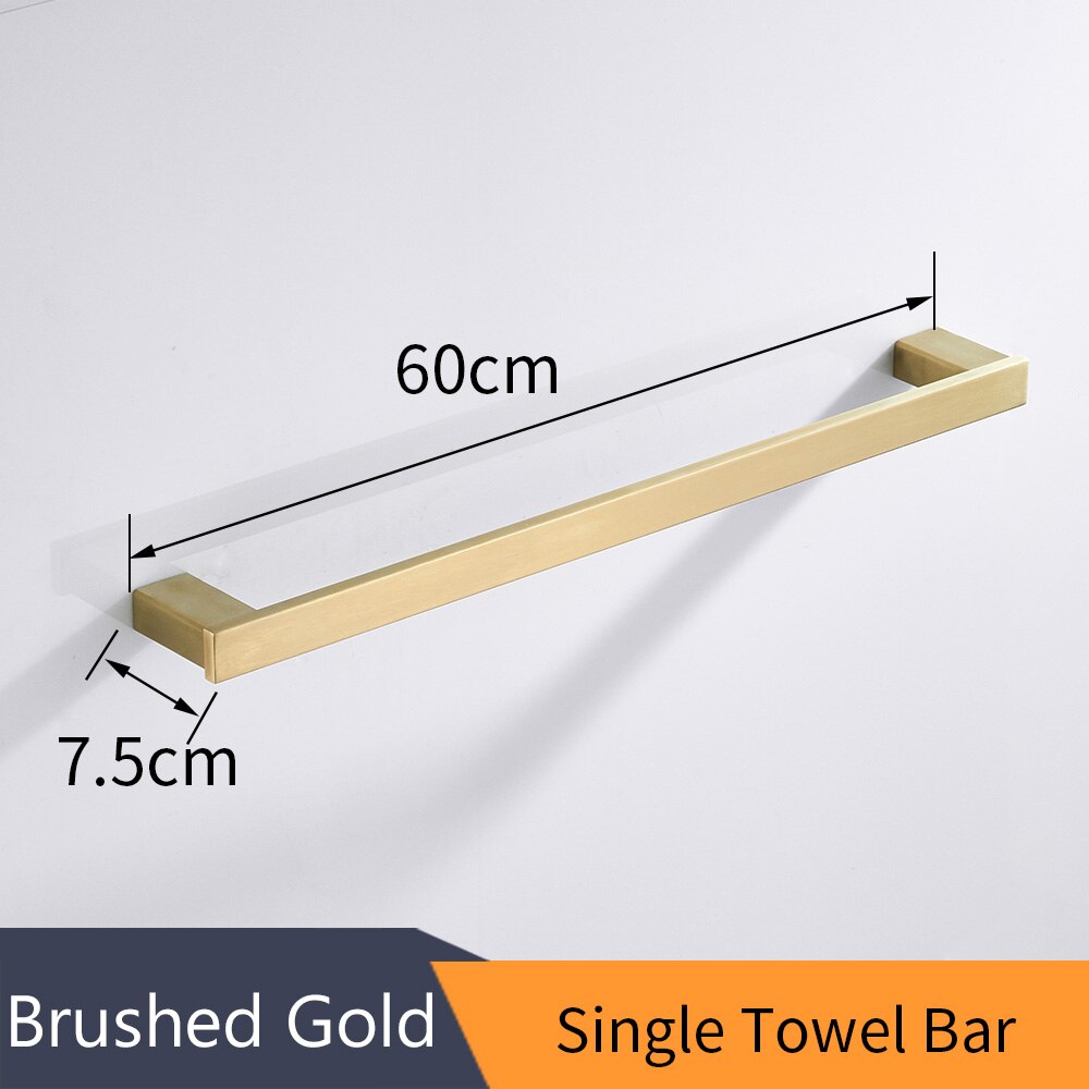 Badkamer Accessoires Bad Hardware Set Gouden Kleur Swan Toiletrolhouder Handdoekenrek Tissue Houder Papierrolhouder A08-630: Single Towel Bar