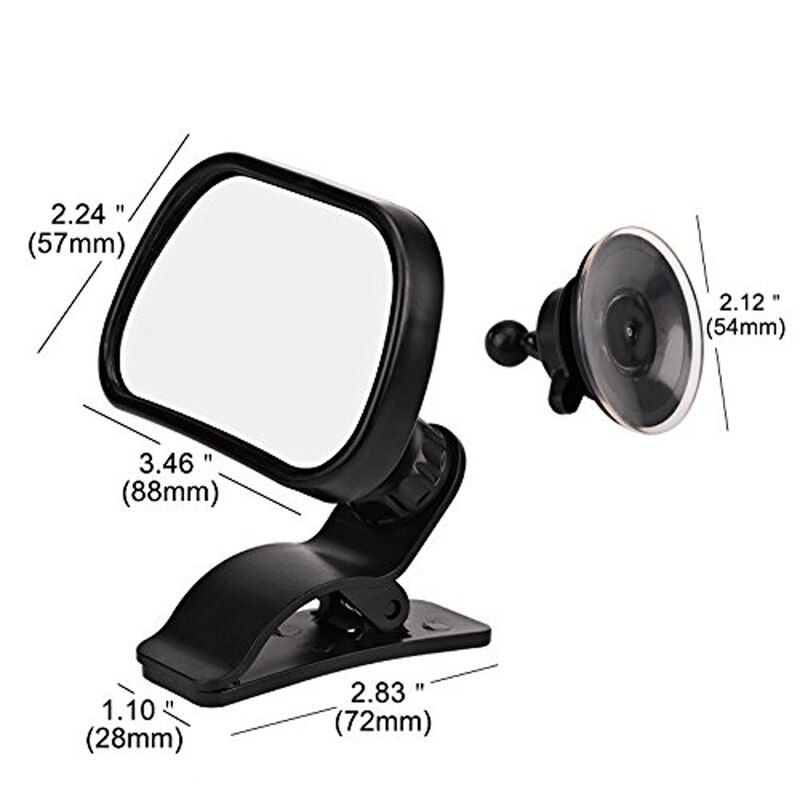 2 In 1 Mini Veiligheid Auto Achterbank Baby View Spiegel Verstelbare Baby Achter Bolle Spiegel Auto Baby Kids Monitor auto-Styling