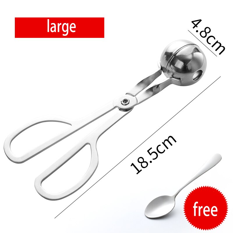 Meatball Maker Spoon Stainless Steel Non-Stick Meatball Maker Cooking Tools Kitchen Gadgets And Accessories: meatball maker large
