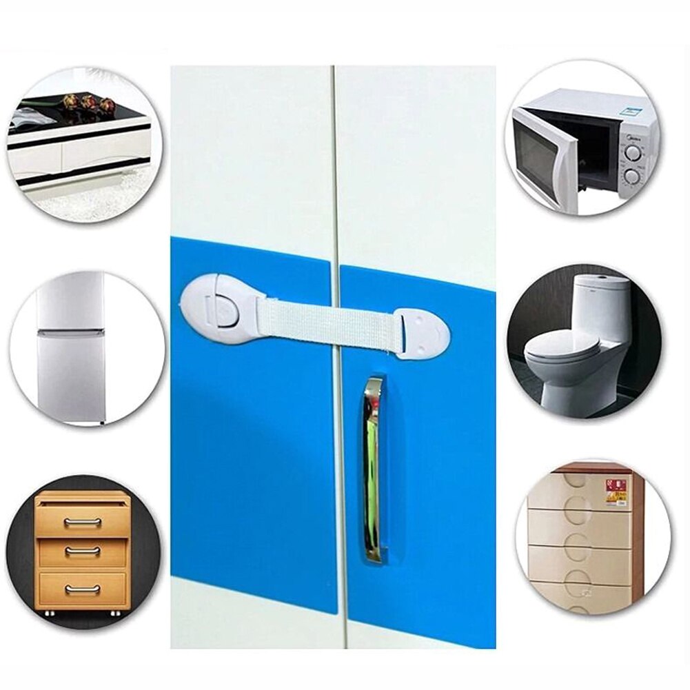 10Pcs Baby Veiligheid Protector Kind Kabinet Locking Plastic Lock Bescherming Van Kinderen Vergrendeling Van Deuren Laden Baby Veiligheid