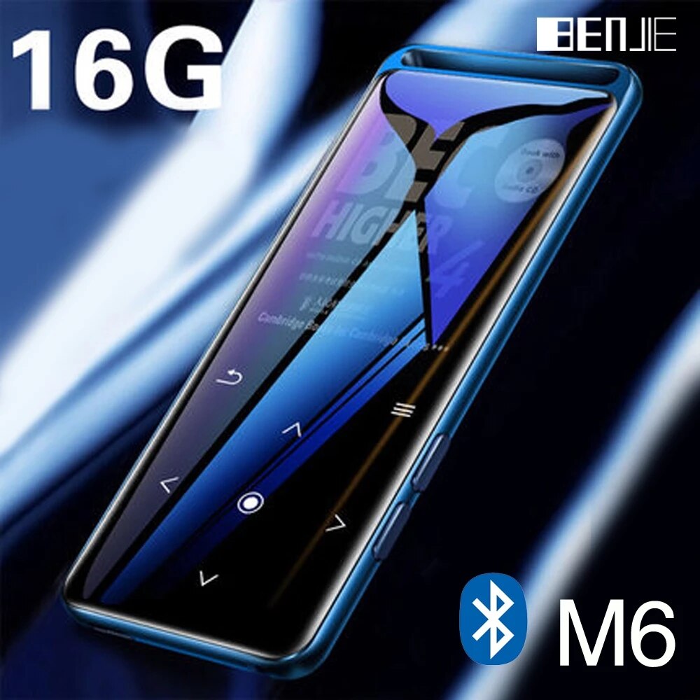 BENJIE M6 Bluetooth 5.0 lecteur MP3 sans perte 16GB HiFi Portable baladeur Audio avec Radio FM EBook enregistreur vocal musique Playe