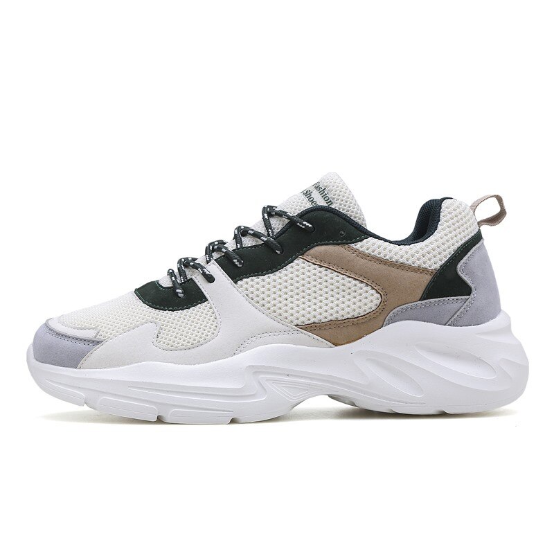 2021 platforma mężczyźni Tenis Sport Daddy Shoes Shock grube dno Chunky Sneakers moda męskie buty sportowe Tenis Masculino kosz Homme: White Army Green / 10