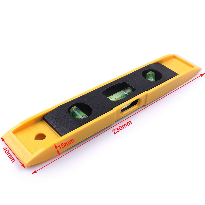 230mm 9.06 Inch Spirit Level Bubble Ruler Magnetic 3 Level Bubble Vertical/Horizontal/45 degree Level Measuring Instruments