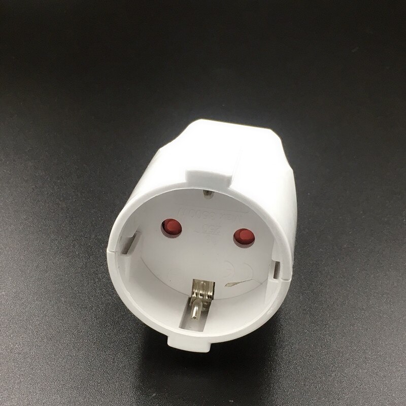 Euro German standard Extension Cord Connection Plug Male Female Butt EU Plug Socket 16A 250V Grounded Power Cable Connector: Female White