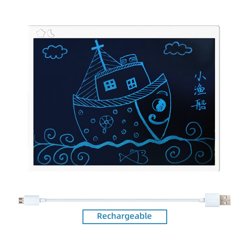 16 Inch LCD Writing Board Drawing Tablet Handwriting Pads Electronic Graffiti Tablet 13 Inch Writing Tablet: 16 Inch single White
