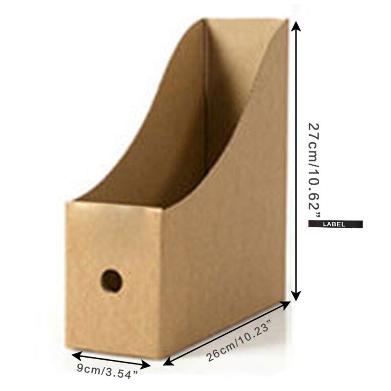 F3MA File Storage Box Desk Stationery Organiser Kraft Paper DIY Assembly Storage Box