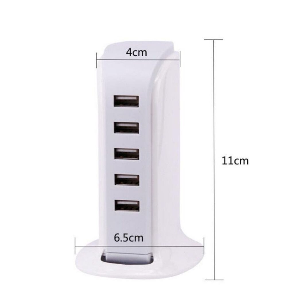 Universele 5 Poort Multi USB Charger HUB USB Laadstation Dock Voor Mobiele Telefoon Desktop Muur Thuis Laders EU ONS plug