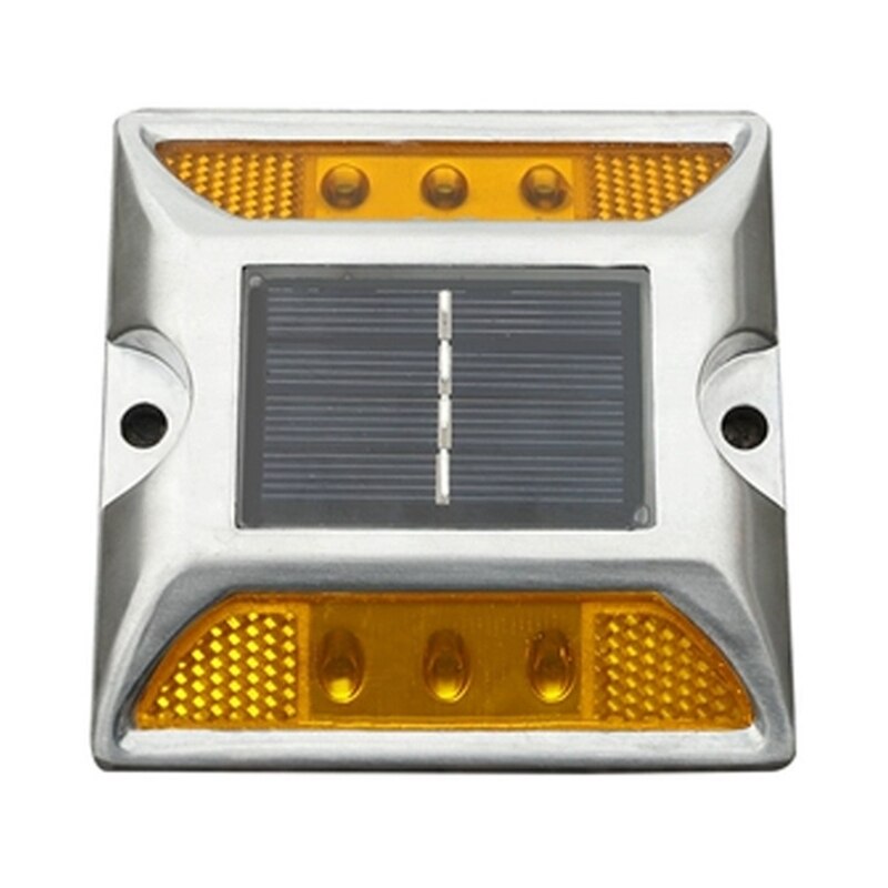 Route Voyant Étanche En Aluminium LED Solaire Lumières de Plate-Forme Extérieure Sol Feux LED Solaire: Yellow