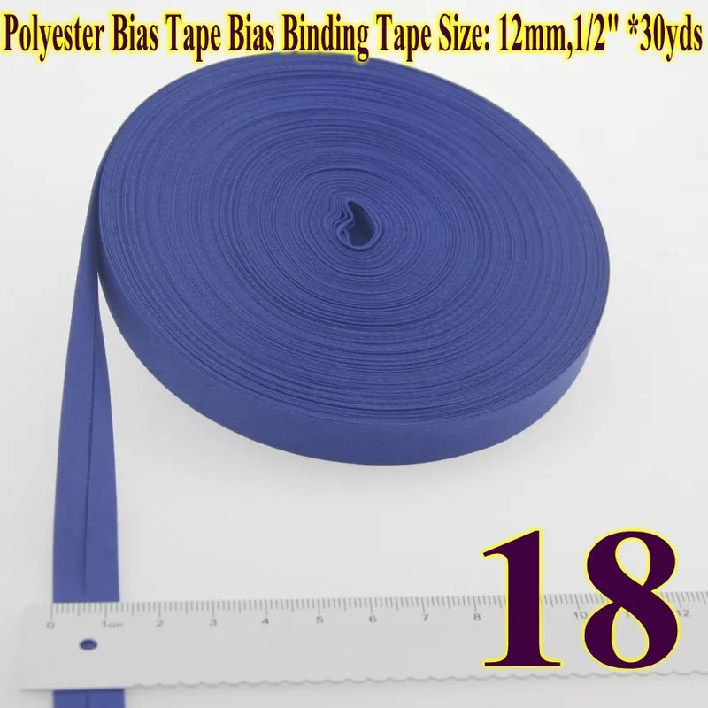 Hoogwaardig polyester biaisband van 12mm (1/2 cm breed en ) x 30 meter lang voor doe-het-zelf naaiprojecten.: Lichtblauw