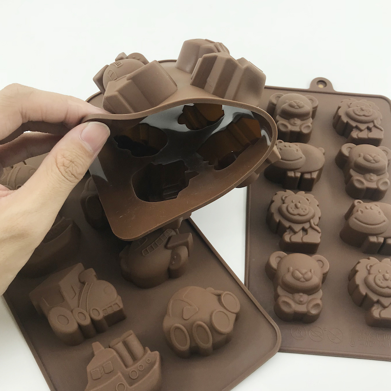 Tegneserie bil transport køkken bageform silikone kage dekorationsværktøj dyr fondant løve dyr chokolade forme gør det selv