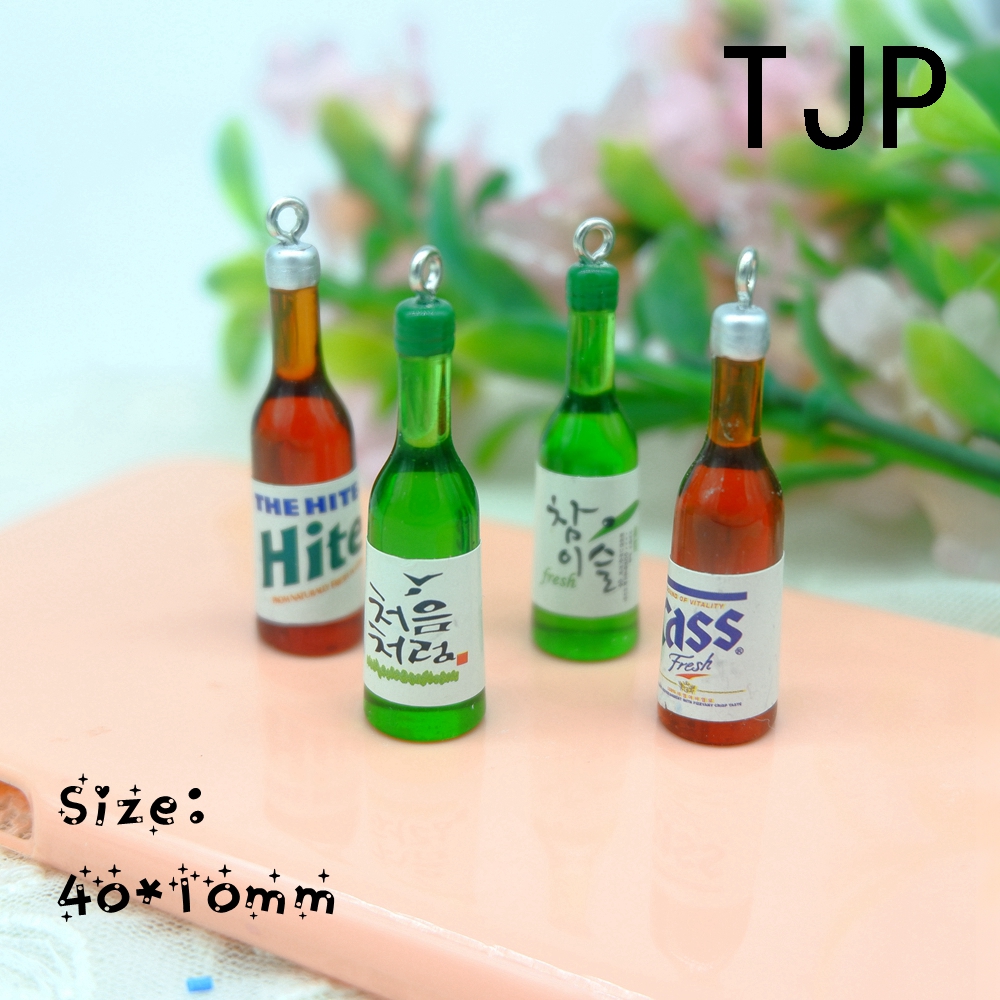 Kawaii Coffe Drink Cocktail Sake Charms Pendants for DIY decoration necklace earring key chain Jewelry Making