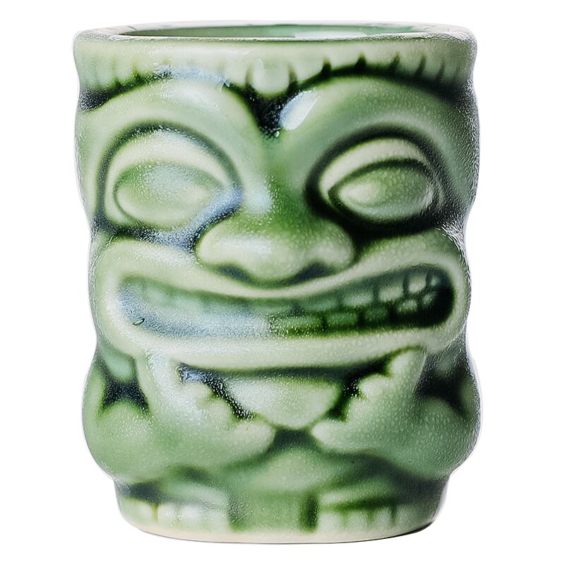 7 farver 400ml tiki kop gud billede vinglas keramik hawaiisk cocktail tiki krus bar drikkeredskaber med håndtag