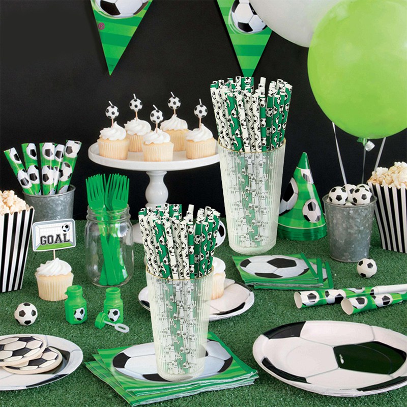 Voetbal Voetbal Verjaardagsfeestje Decoratie Kinderen Voetbal Sport Thema Servies Banner Geschenkzakken Benodigdheden Set Voor Jongen Gunst