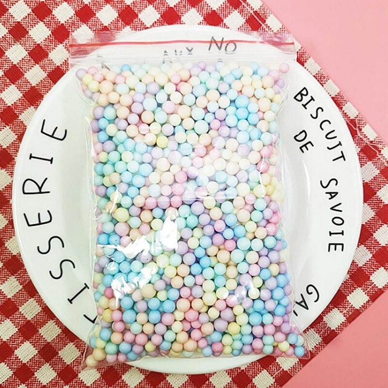 1 paquet de boules de polystyrène styromousse bouteille bricolage neige boue particules accessoires boules de boue petites minuscules perles de mousse pour remplissage de mousse: A9