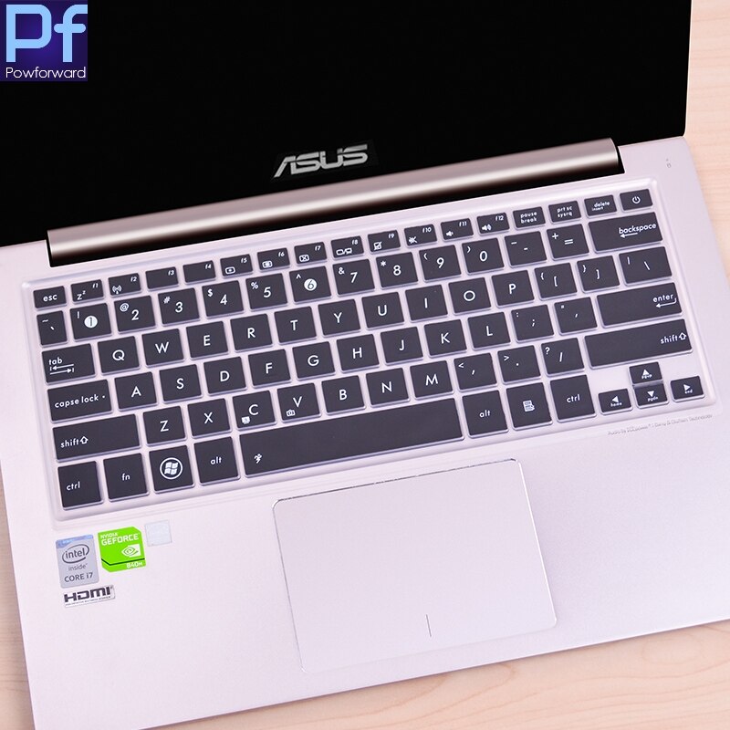 Silicone Keyboard Cover Protector for ASUS ZenBook UX300 UX300U UX300UA UX310 UX330 UX330U UX330UA UX330C UX305FA 13.3 Inch: black
