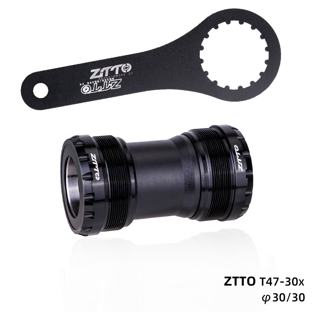 Ztto t47 suporte inferior de bicicleta e ferramenta de instalação 24 mtb bicicleta de estrada pedaleira dub 29 30mmthread 47 68 73mm eixo estriado: Luz amarela