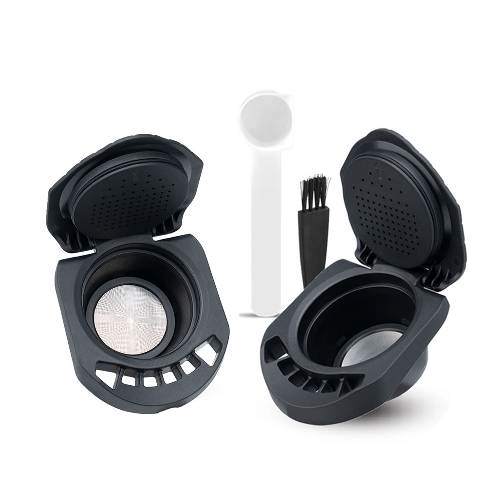 Icafilas påfyllbar adapter dolce velbehag kaffekapsel melkekapsel tømret kaffekapsel i rustfritt stål til geino-maskin: Sjokolade