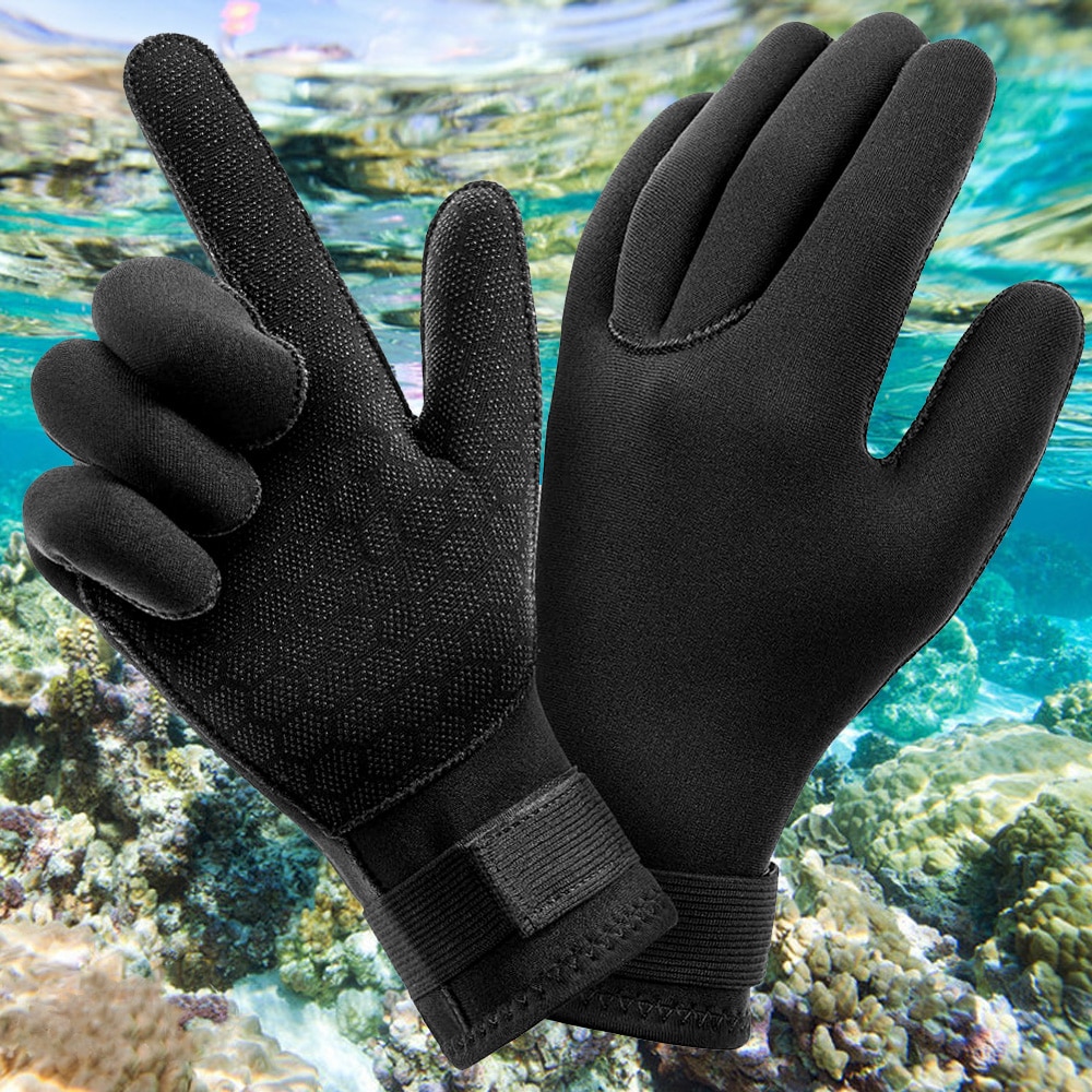 Guanti da muta da 3 mm Guanti termici antiscivolo in neoprene per immersioni subacquee Guanti da Surf per pesca subacquea Nuoto rafting kayak